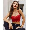 imageAvidlove Lace Bralette for Women V Neck Cami Tank Y2k Camisoles Adjustable Spaghetti Strap Crop TopRed