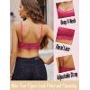imageAvidlove Lace Bralette for Women V Neck Cami Tank Y2k Camisoles Adjustable Spaghetti Strap Crop TopRed Rose