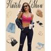 imageAvidlove Lace Bralette for Women V Neck Cami Tank Y2k Camisoles Adjustable Spaghetti Strap Crop TopRed Rose