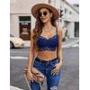 imageAvidlove Lace Bralette for Women V Neck Cami Tank Y2k Camisoles Adjustable Spaghetti Strap Crop TopRoyal Blue