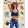 imageAvidlove Lace Bralette for Women V Neck Cami Tank Y2k Camisoles Adjustable Spaghetti Strap Crop TopRoyal Blue