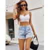 imageAvidlove Lace Bralette for Women V Neck Cami Tank Y2k Camisoles Adjustable Spaghetti Strap Crop TopWhite