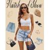 imageAvidlove Lace Bralette for Women V Neck Cami Tank Y2k Camisoles Adjustable Spaghetti Strap Crop TopWhite