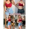imageAvidlove Lace Bralette for Women V Neck Cami Tank Y2k Camisoles Adjustable Spaghetti Strap Crop TopWine Red
