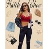 imageAvidlove Lace Bralette for Women V Neck Cami Tank Y2k Camisoles Adjustable Spaghetti Strap Crop TopWine Red