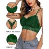 imageAvidlove Lace Bralettes for Women Padded Bralette Camisole Racerback Crop Top Floral Lace Bralettes V NeckArmy Green