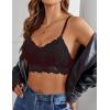 imageAvidlove Lace Bralettes for Women Padded Bralette Camisole Racerback Crop Top Floral Lace Bralettes V NeckBlack
