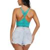 imageAvidlove Lace Bralettes for Women Padded Bralette Camisole Racerback Crop Top Floral Lace Bralettes V NeckCeramic Green