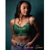 imageAvidlove Lace Bralettes for Women Padded Bralette Camisole Racerback Crop Top Floral Lace Bralettes V NeckDark Green