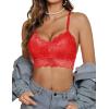 imageAvidlove Lace Bralettes for Women Padded Bralette Camisole Racerback Crop Top Floral Lace Bralettes V NeckRed