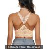 imageAvidlove Lace Bralettes for Women Padded Bralette Camisole Racerback Crop Top Floral Lace Bralettes V NeckSkin Tone