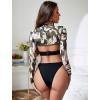 imageAvidlove Rave Outfits for Women Festival Sexy Lingerie Bodysuit Buckle Shrug Crop Top SetCamo