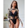 imageAvidlove Rave Outfits for Women Festival Sexy Lingerie Bodysuit Buckle Shrug Crop Top SetCamo