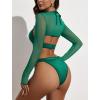 imageAvidlove Rave Outfits for Women Festival Sexy Lingerie Bodysuit Buckle Shrug Crop Top SetGreen
