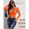 imageAvidlove Rave Outfits for Women Festival Sexy Lingerie Bodysuit Buckle Shrug Crop Top SetOrange