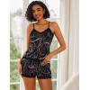 imageAvidlove Women Cami Pajama Set Modal Sleepwear Lace Trim Short PJ Set with ShortsBlack Gold Chain