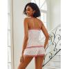 imageAvidlove Women Cami Pajama Set Modal Sleepwear Lace Trim Short PJ Set with ShortsSmall Crushed Flowers