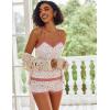 imageAvidlove Women Cami Pajama Set Modal Sleepwear Lace Trim Short PJ Set with ShortsSmall Crushed Flowers