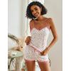 imageAvidlove Women Cami Pajama Set Modal Sleepwear Lace Trim Short PJ Set with ShortsSmall Crushed Flowers