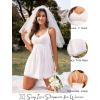 imageAvidlove Women Sexy Sleepwear Lace Chemise Nightgown Full Slip Babydoll SleepwearAwhite