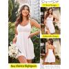 imageAvidlove Women Sexy Sleepwear Lace Chemise Nightgown Full Slip Babydoll SleepwearAwhite