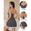 imageAvidlove Women Sexy Sleepwear Lace Chemise Nightgown Full Slip Babydoll SleepwearDeep Grey