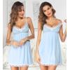 imageAvidlove Women Sexy Sleepwear Lace Chemise Nightgown Full Slip Babydoll SleepwearLight Blue