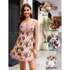 imageAvidlove Women Sexy Sleepwear Lace Chemise Nightgown Full Slip Babydoll SleepwearPink Floral