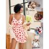 imageAvidlove Women Sexy Sleepwear Lace Chemise Nightgown Full Slip Babydoll SleepwearStrawberry Print