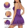 imageAvidlove WomenS Nightgowns Sexy Lace Night Gown Satin VNeck Chemise Plus Size Sikly NightgownsPurple