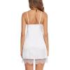 imageAvidlove WomenS Nightgowns Sexy Lace Night Gown Satin VNeck Chemise Plus Size Sikly NightgownsWhite