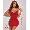 imageAvidlove Womens Lingerie Nightgowns for Women Soft Sexy Ruched Babydoll LingerieRed