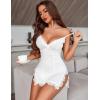 imageAvidlove Womens Lingerie Nightgowns for Women Soft Sexy Ruched Babydoll LingerieWhite