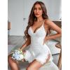 imageAvidlove Womens Lingerie Nightgowns for Women Soft Sexy Ruched Babydoll LingerieWhite