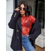imageAvidlove Womens Mesh Top Long Sleeve Mock Neck Sheer Blouse See Through Floral Lace TopsRed
