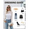 imageAvidlove Womens Sexy Mock Neck Sheer Mesh Long Sleeve Bodysuit Double Lined Slimming Body suit Going Out TopsWhite