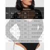 imageAvidlove Bodysuit for Women Long Sleeve Double Lined Tank Top V Neck Bodysuit Tummy Control ShapewearBlack