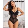 imageAvidlove Bodysuit for Women Sexy Lace Top One Piece Lingerie V Neck Mesh Tops Going Out Cami Naughty Push Up Body Suit SXXLAblack
