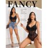 imageAvidlove Bodysuit for Women Sexy Lace Top One Piece Lingerie V Neck Mesh Tops Going Out Cami Naughty Push Up Body Suit SXXLAblack