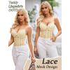 imageAvidlove Bodysuit for Women Sexy Lace Top One Piece Lingerie V Neck Mesh Tops Going Out Cami Naughty Push Up Body Suit SXXLBeige