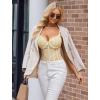 imageAvidlove Bodysuit for Women Sexy Lace Top One Piece Lingerie V Neck Mesh Tops Going Out Cami Naughty Push Up Body Suit SXXLBeige