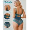 imageAvidlove Bodysuit for Women Sexy Lace Top One Piece Lingerie V Neck Mesh Tops Going Out Cami Naughty Push Up Body Suit SXXLBlue Green