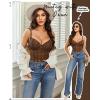 imageAvidlove Bodysuit for Women Sexy Lace Top One Piece Lingerie V Neck Mesh Tops Going Out Cami Naughty Push Up Body Suit SXXLBrown