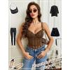 imageAvidlove Bodysuit for Women Sexy Lace Top One Piece Lingerie V Neck Mesh Tops Going Out Cami Naughty Push Up Body Suit SXXLBrown