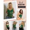 imageAvidlove Bodysuit for Women Sexy Lace Top One Piece Lingerie V Neck Mesh Tops Going Out Cami Naughty Push Up Body Suit SXXLGreen