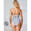 imageAvidlove Bodysuit for Women Sexy Lace Top One Piece Lingerie V Neck Mesh Tops Going Out Cami Naughty Push Up Body Suit SXXLLight Blue