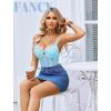 imageAvidlove Bodysuit for Women Sexy Lace Top One Piece Lingerie V Neck Mesh Tops Going Out Cami Naughty Push Up Body Suit SXXLLight Blue