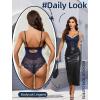 imageAvidlove Bodysuit for Women Sexy Lace Top One Piece Lingerie V Neck Mesh Tops Going Out Cami Naughty Push Up Body Suit SXXLNavy Blue