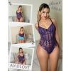 imageAvidlove Bodysuit for Women Sexy Lace Top One Piece Lingerie V Neck Mesh Tops Going Out Cami Naughty Push Up Body Suit SXXLPurple
