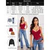 imageAvidlove Bodysuit for Women Sexy Lace Top One Piece Lingerie V Neck Mesh Tops Going Out Cami Naughty Push Up Body Suit SXXLWine Red